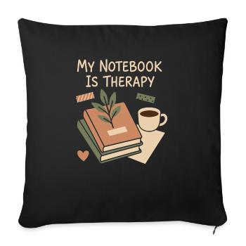 Tenue d’un journal Esthétique Planificateur créatif Écriture de vie - Housse de coussin décorative 45 x 45 cm - noir - Devant