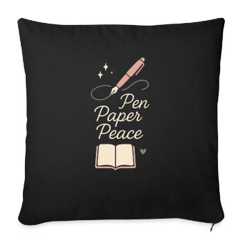 Tenue d’un journal Esthétique Planificateur créatif Écriture de vie - Housse de coussin décorative 45 x 45 cm - noir - Devant