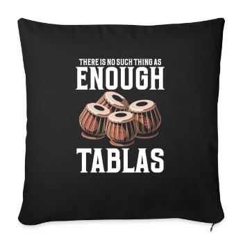 Il n’y a pas assez de tablas - Housse de coussin décorative 45 x 45 cm - noir - Devant