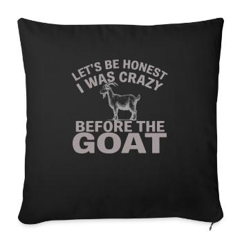 Für Ziegenliebhaber Pour les amateurs de chèvres - Housse de coussin décorative 45 x 45 cm - noir - Devant