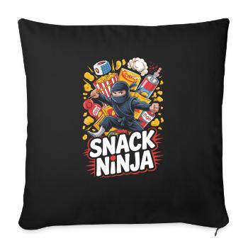 Snack Ninja T-Shirt - Sofa pillowcase 17,3'' x 17,3'' (45 x 45 cm) - black - Front