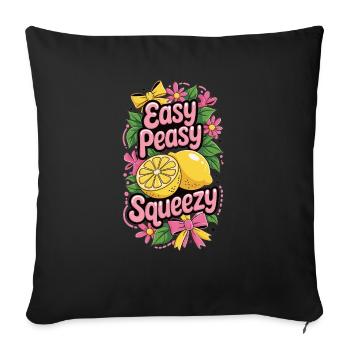Easy Peasy Chemise Lemon Squeezy - Housse de coussin décorative 45 x 45 cm - noir - Devant