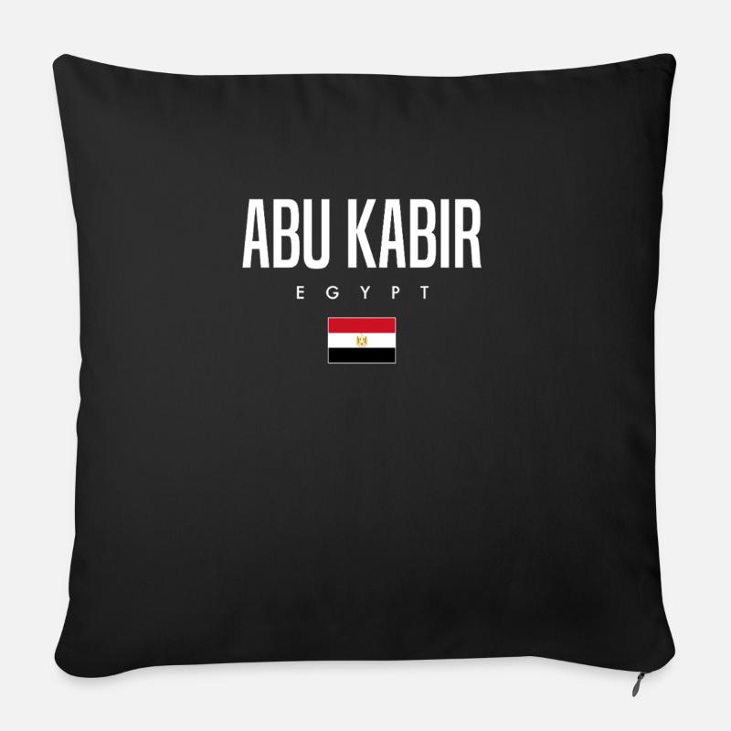 Abu Kabir, Egitto - Copricuscino per divano, 45 x 45 cm - nero