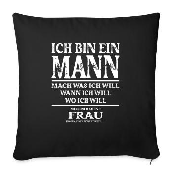 Dictons amusants - Homme drôle disant drôle drôle drôle - Housse de coussin décorative 45 x 45 cm - noir - Devant