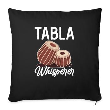 Tabla Whisperer - Housse de coussin décorative 45 x 45 cm - noir - Devant