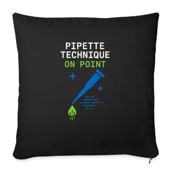 Clinical Lab Tech Diagnostic Science Data Nerd - Sofa pillowcase 17,3'' x 17,3'' (45 x 45 cm) - black - Front