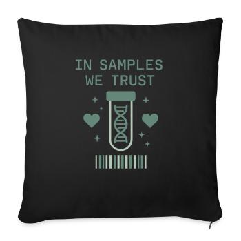 Clinical Lab Tech Diagnostic Science Data Nerd - Sofa pillowcase 17,3'' x 17,3'' (45 x 45 cm) - black - Front