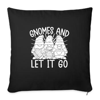 Gnome Costume Men Gnomes & Let It Go Gnome - Sofa pillowcase 17,3'' x 17,3'' (45 x 45 cm) - black - Front