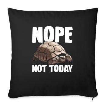 Some best friends never say a word, Sulcata - Sofa pillowcase 17,3'' x 17,3'' (45 x 45 cm) - black - Front