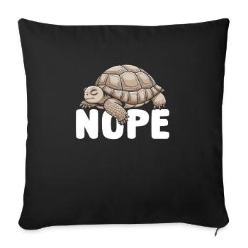Some best friends never say a word, Sulcata - Sofa pillowcase 17,3'' x 17,3'' (45 x 45 cm) - black - Front