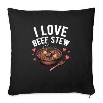 Funny Thanksgiving Food -fans Meme - Sofa pillowcase 17,3'' x 17,3'' (45 x 45 cm) - black - Front