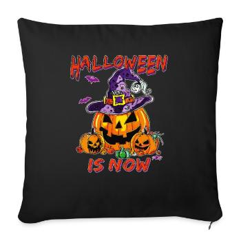 HALLOWEEN IS NOW - Sofa pillowcase 17,3'' x 17,3'' (45 x 45 cm) - black - Front