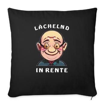 DES RETRAITÉS SOURIANTS À LA RETRAITE - Housse de coussin décorative 45 x 45 cm - noir - Devant
