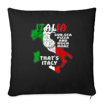 ITALIA THAT'S ITALY - Sofa pillowcase 17,3'' x 17,3'' (45 x 45 cm) - black - Front