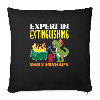 Dumpster Fire Response Team Leader - Sofa pillowcase 17,3'' x 17,3'' (45 x 45 cm) - black - Front