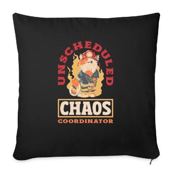 Dumpster Fire Response Team Leader - Sofa pillowcase 17,3'' x 17,3'' (45 x 45 cm) - black - Front
