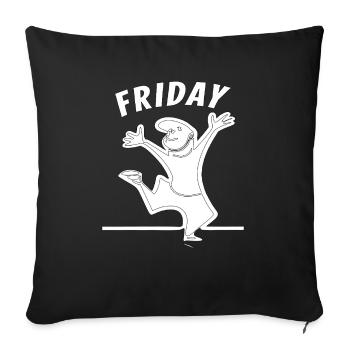 VENDREDI - Housse de coussin décorative 45 x 45 cm - noir - Devant