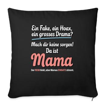 There's Mom – Heroine in the Rhyme Chaos - Sofa pillowcase 17,3'' x 17,3'' (45 x 45 cm) - black - Front