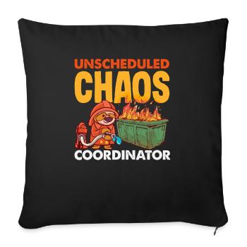 Dumpster Fire Response Team Leader - Sofa pillowcase 17,3'' x 17,3'' (45 x 45 cm) - black - Front