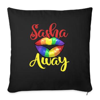 sashay away drag queens Design pour une drag queens - Housse de coussin décorative 45 x 45 cm - noir - Devant