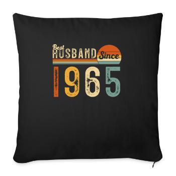 Bester Ehemann seit 1965 - Sofakissenbezug 45 x 45 cm - Schwarz - Vorne