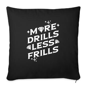 Artiste de peinture au diamant Plus de forets Moins de fioritures - Housse de coussin décorative 45 x 45 cm - noir - Devant