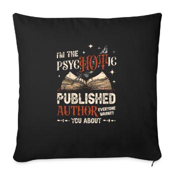 Writer Writing Novels Author - Sofa pillowcase 17,3'' x 17,3'' (45 x 45 cm) - black - Front