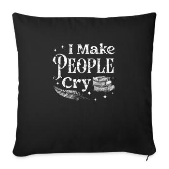 Writer Writing Novels Author - Sofa pillowcase 17,3'' x 17,3'' (45 x 45 cm) - black - Front