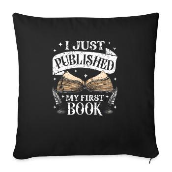 Writer Writing Novels Author - Sofa pillowcase 17,3'' x 17,3'' (45 x 45 cm) - black - Front