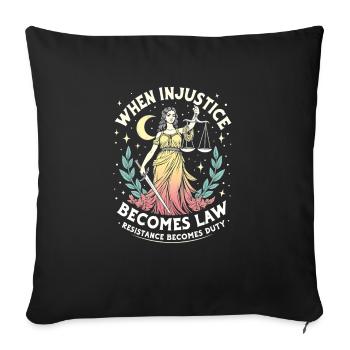 Wheiin Justrael Boonce lay Resthea Benecen To - Housse de coussin décorative 45 x 45 cm - noir - Devant
