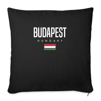 Budapest Ungarn - Sofakissenbezug 45 x 45 cm - Schwarz - Vorne