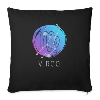 Virgo Zodiac Horoscope Zodiac Sign - Sofa pillowcase 17,3'' x 17,3'' (45 x 45 cm) - black - Front