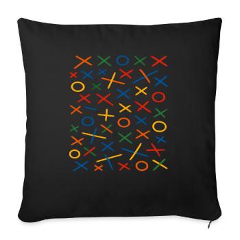 Geometrisches Muster Design - Sofakissenbezug 45 x 45 cm - Schwarz - Vorne
