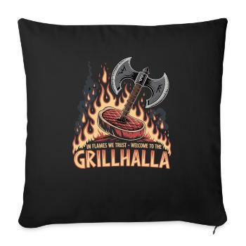 Chemise Viking Grill - Housse de coussin décorative 45 x 45 cm - noir - Devant
