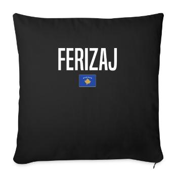 Ferizaj, Kosovo - Housse de coussin décorative 45 x 45 cm - noir - Devant