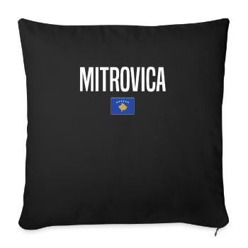 Mitrovica, Kosovo - Housse de coussin décorative 45 x 45 cm - noir - Devant