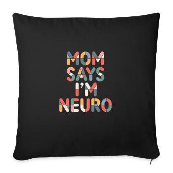 Neurodivers - Sofa pillowcase 17,3'' x 17,3'' (45 x 45 cm) - black - Front