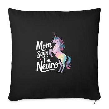 Neurodivers - Sofa pillowcase 17,3'' x 17,3'' (45 x 45 cm) - black - Front