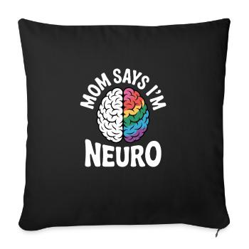 Neurodivers - Sofa pillowcase 17,3'' x 17,3'' (45 x 45 cm) - black - Front