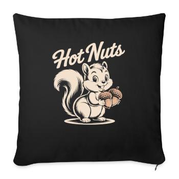 Naughty Squirrel - Hot Nuts Shirt - Sofa pillowcase 17,3'' x 17,3'' (45 x 45 cm) - black - Front