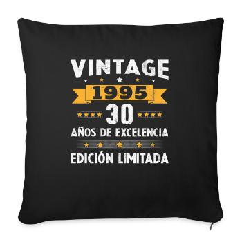 30 Years Birthday Gift Woman Made In 1995 - Sofa pillowcase 17,3'' x 17,3'' (45 x 45 cm) - black - Front