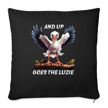 STORCH ET C’EST PARTI POUR LA LUCIE - Housse de coussin décorative 45 x 45 cm - noir - Devant