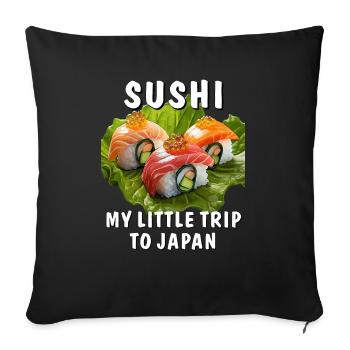 SUSH MON PETIT VOYAGE AU JAPON - Housse de coussin décorative 45 x 45 cm - noir - Devant