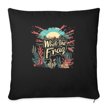 Aquarium Aquarist Coral Fragging - Sofa pillowcase 17,3'' x 17,3'' (45 x 45 cm) - black - Front
