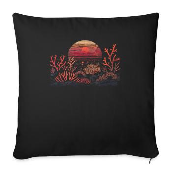 Aquarium Aquarist Coral Fragging - Sofa pillowcase 17,3'' x 17,3'' (45 x 45 cm) - black - Front