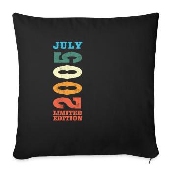 July 2005 Vintage Retro Birthday Gift - Sofa pillowcase 17,3'' x 17,3'' (45 x 45 cm) - black - Front