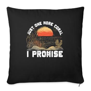 Aquarium Aquariophile Coral Fragging - Housse de coussin décorative 45 x 45 cm - noir - Devant