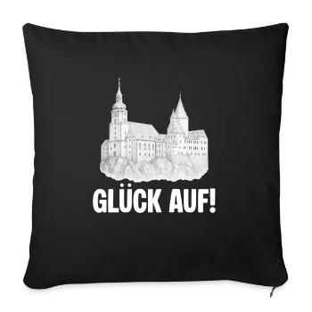 Schwarzenberg Glueck auf - Sofakissenbezug 45 x 45 cm - Schwarz - Vorne