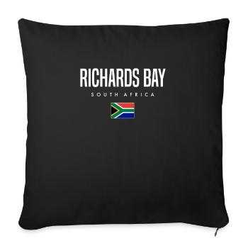 Richards Bay, Afrique du Sud - Housse de coussin décorative 45 x 45 cm - noir - Devant