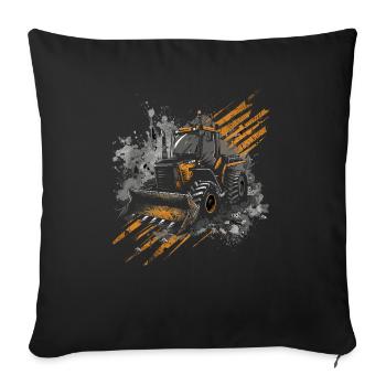 Skid steer loader enthusiasts - Sofa pillowcase 17,3'' x 17,3'' (45 x 45 cm) - black - Front